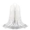 Women Muslim Islamic Tassel Lace Hollow Long Hijab Scarf Shawl Wrap Stole