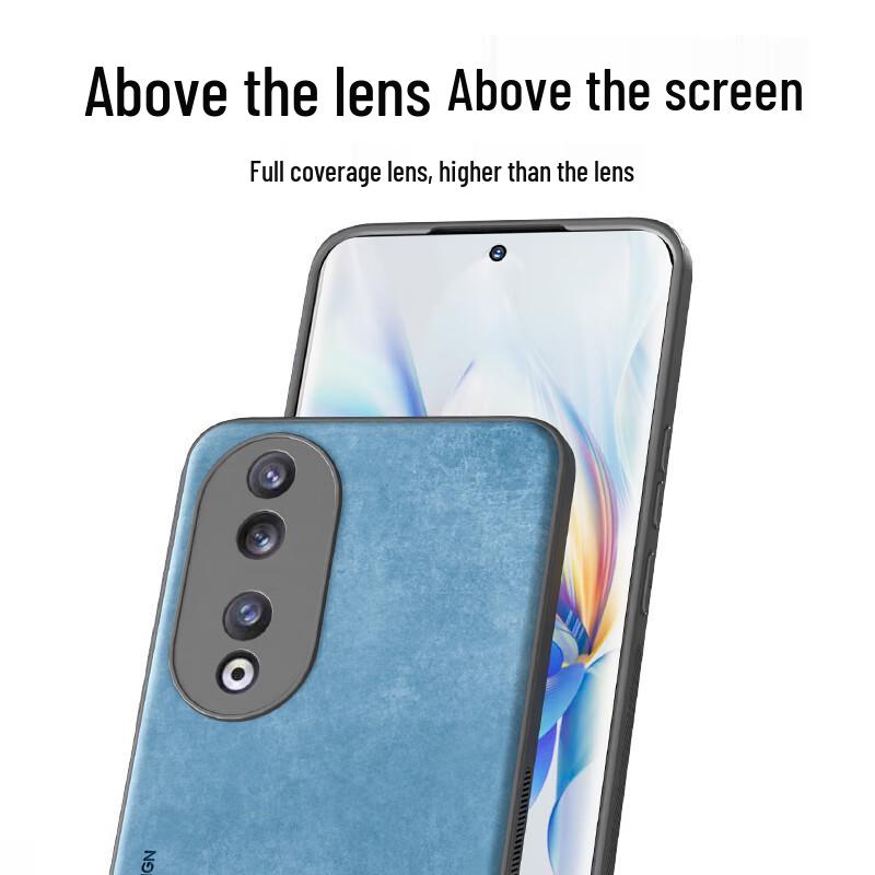 Rehoo Suede-Feel Full-Coverage Lens Phone Case for Honor
