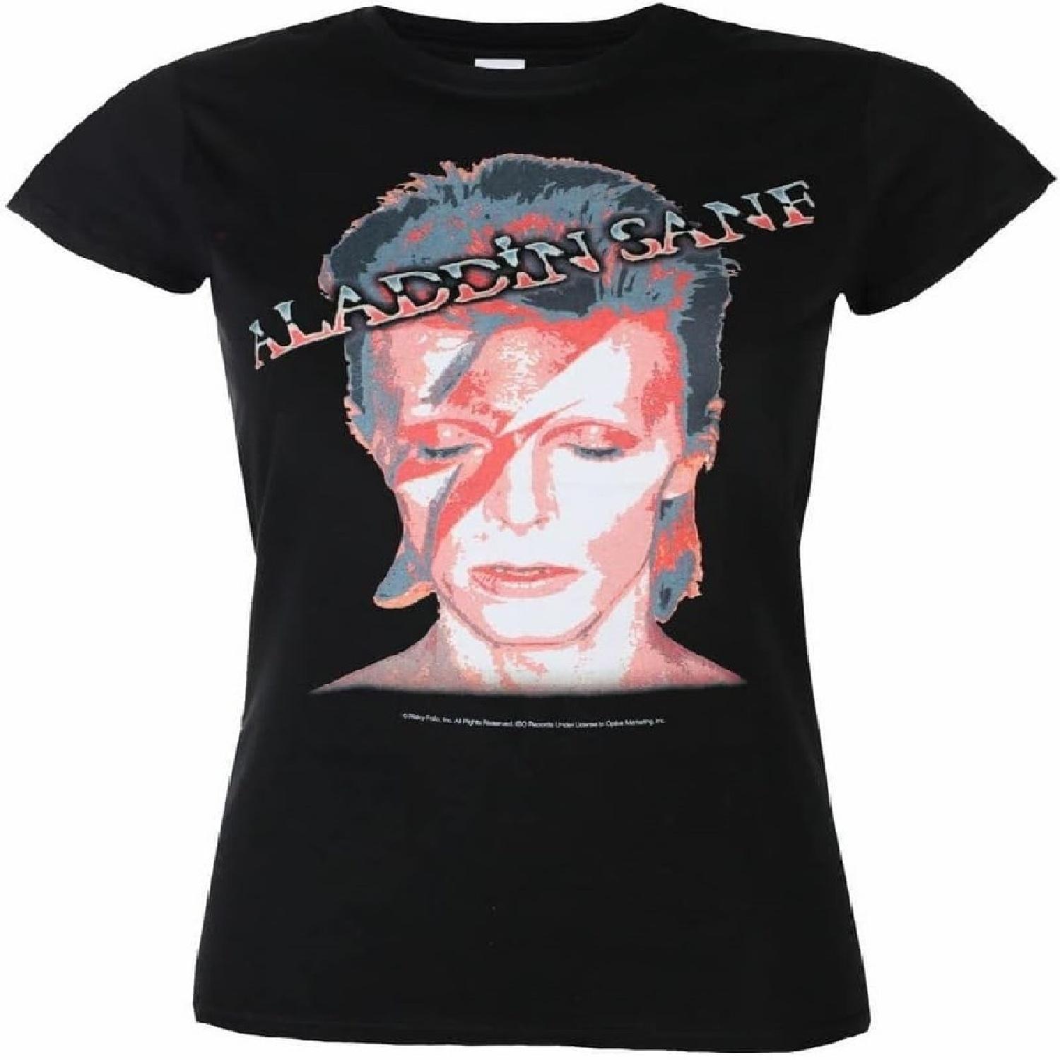 David Bowie Women s Aladdin Sane T-shirt White S чёрный