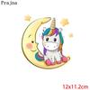 Cartoon Cat/Unicorn Patch Iron On Transfer For Clothing Cute Animal Thermal Transfer For Clothes Thermo Sticker On Clothes Decor