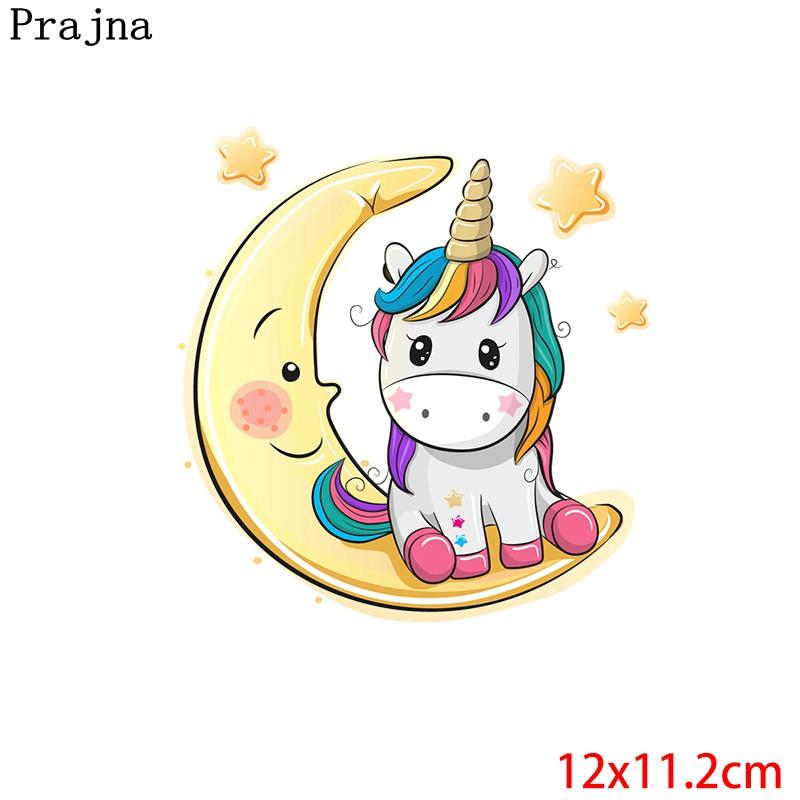 Cartoon Cat/Unicorn Patch Iron On Transfer For Clothing Cute Animal Thermal Transfer For Clothes Thermo Sticker On Clothes Decor