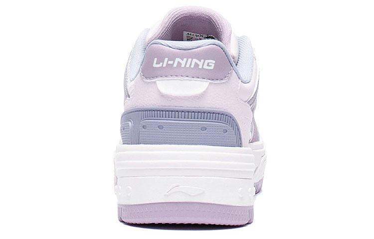 Li Ning Floating Slip Resistant Abrasion Resistant Low Top Skateboard Shoes Women's Pink Purple AGCS078-2