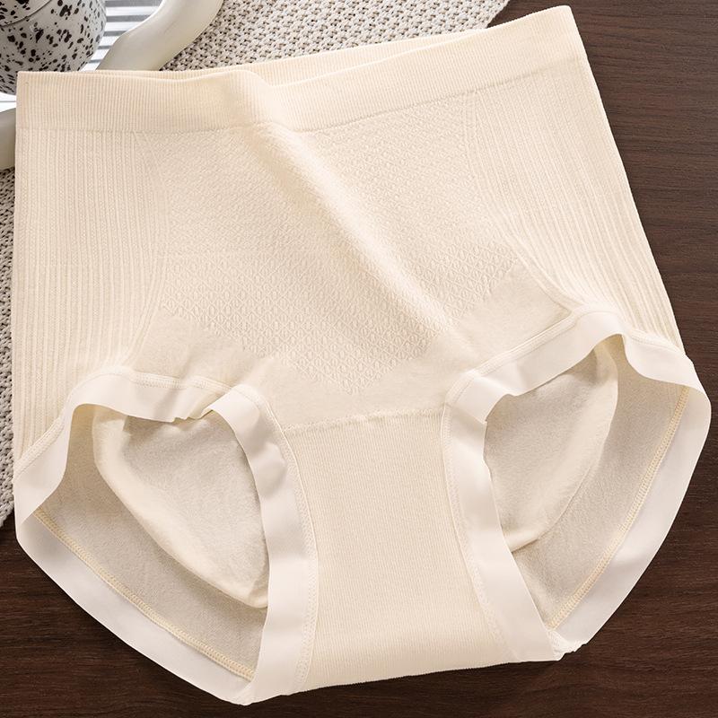 

Большой размер Женское весенне-осеннее чисто хлопковое 10A Антибактериальное ластовица Высокая талия Треугольник на живот Трусы M