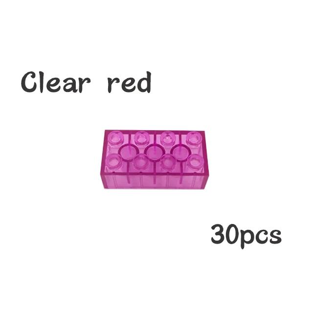 Non-Toxic 30Pcs Bulk Blocks Building Bricks Thick 2X4 Educational Assemblage Construction Toy For Children Size Compatible With Brand 3001