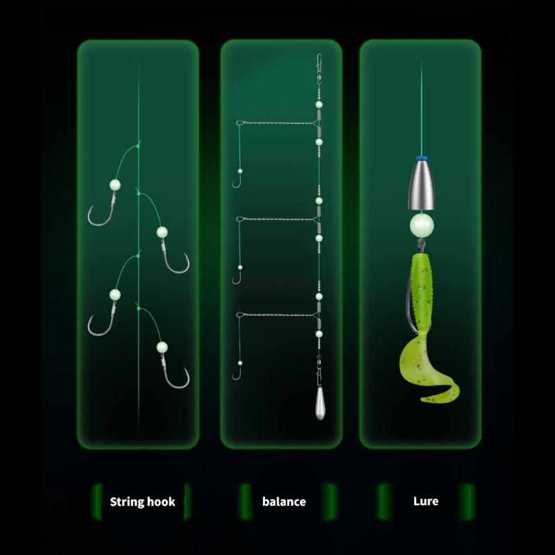 633pcs Glow Fishing Peg Bobber Stopper Silicone Space Bean Float Sinkers Stops for Fishing Line Fishing Accessories