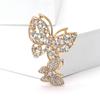 Fashion Alloy Rhinestone Butterfly Brooch Temperament Simple Women'S Suit Dress Corsage Jewelry Pin