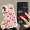 Cartoon Cherry Fruits Case For iPhone 17 Pro Max Case iPhone 16 15 14 13 Pro Max 11 17e 16e Shockproof Bumper Soft Silicone Phone Cover Cases