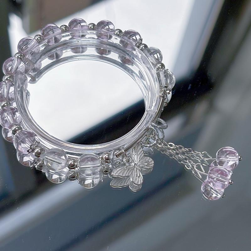 New butterfly transfer bracelet ins niche design imitation amethyst bracelet for girlfriend