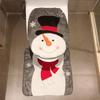 Mingguan Christmas Santa Toilet Set: Seat Cover, Floor Mat, Tank & Tissue Covers, 2-Piece Ornament Set