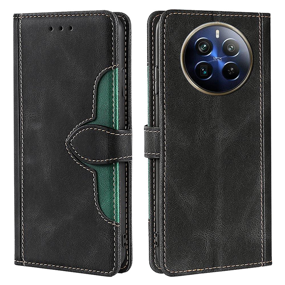For Realme 12 Pro 5G/12 Pro+ 5G Case Skin-touch Leather Phone Cover with Wallet Stand