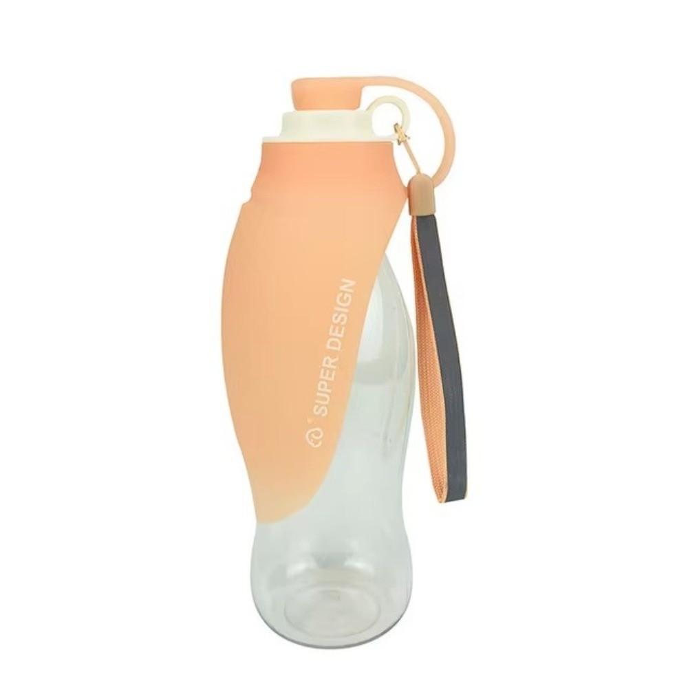 

Silicone Dog Water Bottle Leaf-shaped 580 ML Dog Drinking Water Cup Spill-proof Foldable Dog Water Dispenser Pet Walking рожевий