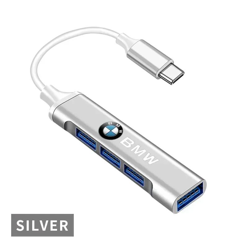 

2025 New 1pcs Type-C Turn USB Adapter USB Multi Port Distributor Hub For BMW 1 2 3 4 5 6 7 Series X1 X3 X4 X5 X6 325 328 F30 F35