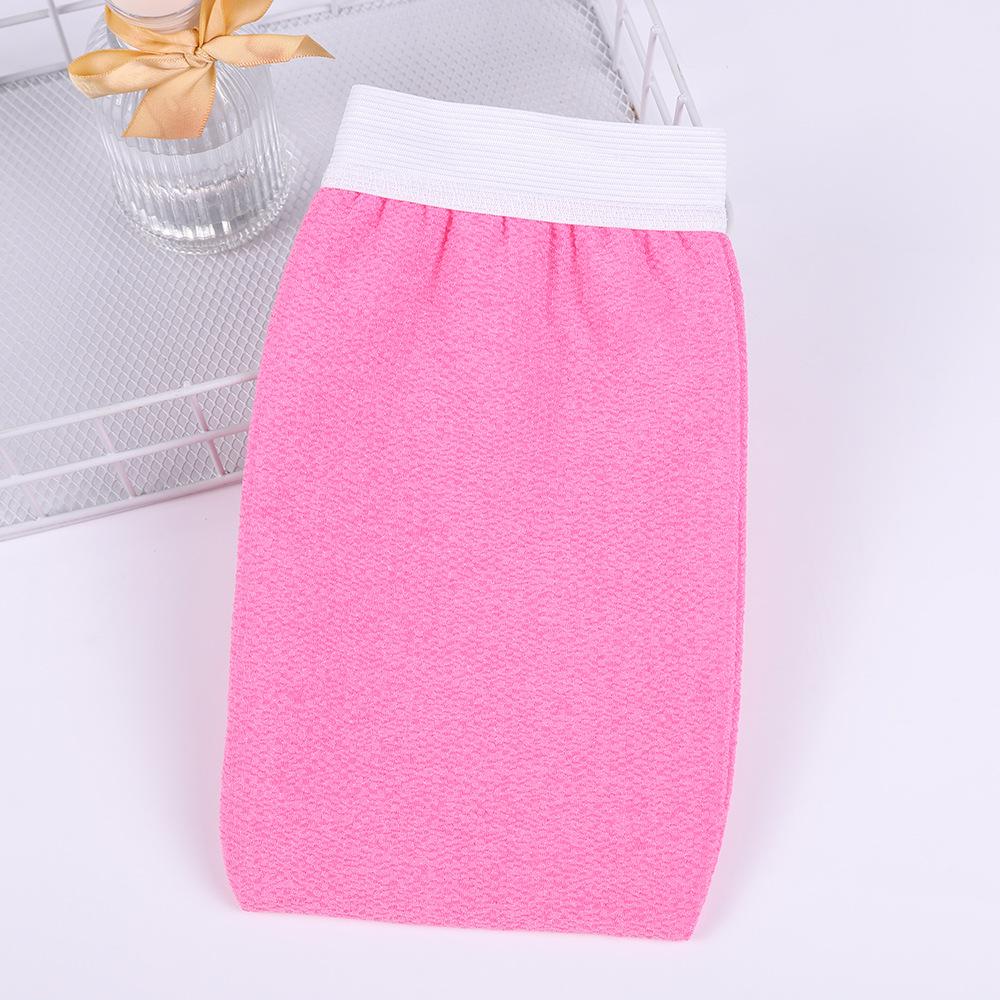 

Solid Color Medium Grit Back Scrubber Bath Towel for Men and Women