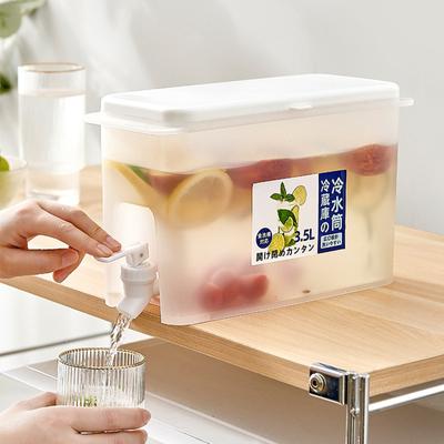 Household Cold Water Kettle Fruit Juice Can, Summer Beverage Bucket Laundry Detergent Dispenser With Faucet Beverage Dispenser