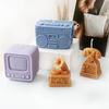 3D Vintage TV Telephone Shaped Silicone Molds DIY Recorde Phonograph Shaped Candle Plaster Making Mold Handmade Home Decor Gifts