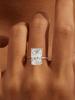 925 Sterling Silve Gorgeous Shiny 1-5CT Zircon Rectangle Ring For Women Engagement Wedding Luxury High Quality Fine Jewelry