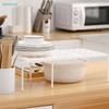 Kitchen Countertop Organizer Shelf | Stackable Space-Saving Rack for Dishes, Containers & Utensils (Ventilated Design)