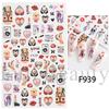 Nail Art Stickers Ins Valentine's Day Red Lips Sexy Heart LOVE Love Bear Adhesive Nail Stickers