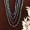 Faceted Crystal Stone Natural Stone Colored Round Beads Beaded Agate Handmade Necklace Versatile Personalized Sweet Girl Temperament Jewelry