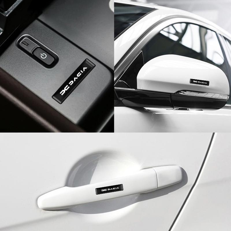2/4/10 st 3D Bilmärken Dekalklistermärken för Dacia Duster Logan Dokker Lodgy Jogger MCV Spring Sandero Stepway