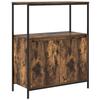 VidaXL Meuble de salle de bain avec étagères chêne fumé 76,5x35x95 cm, armoire de rangement de salle de bain, armoire de 861919