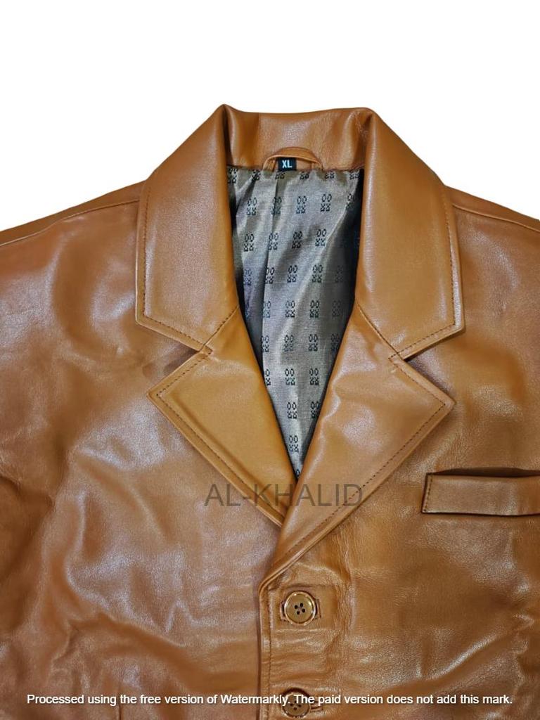 Waistcoat Wedding Wear Handmade Men's Vest Coat Tan Leather Genuine Lambskin Fit