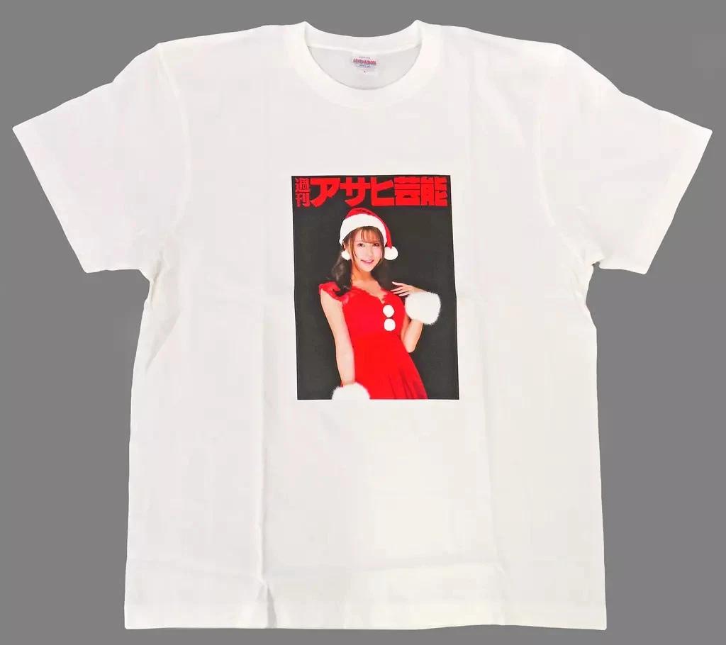 Tokuma Shoten Kohinata Yuka White Cotton T-T-Shirt L Weekly Asahi Geino 2024 New S