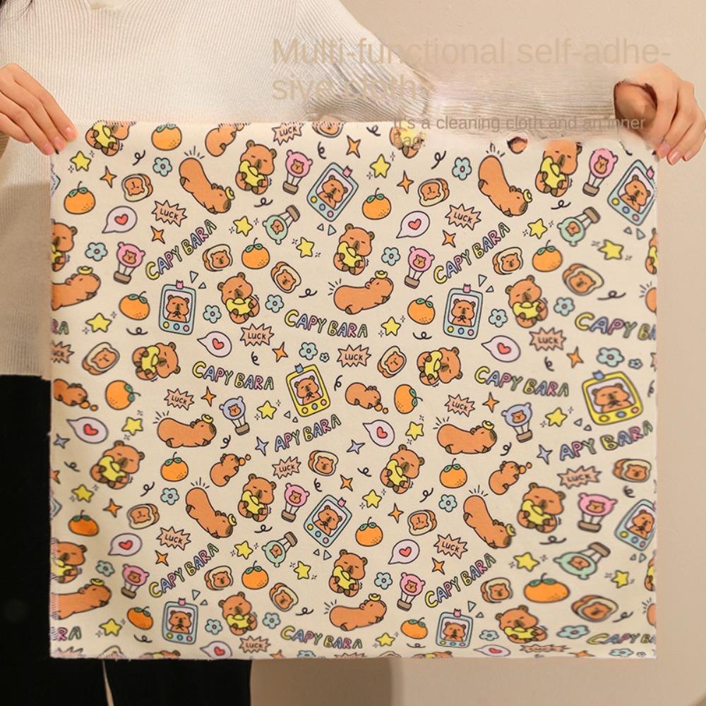 Cartoon Puppy Self-adhesive Camera Storage Bag Silk Cloth Camera Protective Wrap  Woman Girls