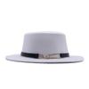 Herbst und Winter neue Britische Herren Zylinderhut flache Kappe flacher Schirm Wollhut Europäischer und Amerikanischer Stil Mode Jazzhut Damenhut