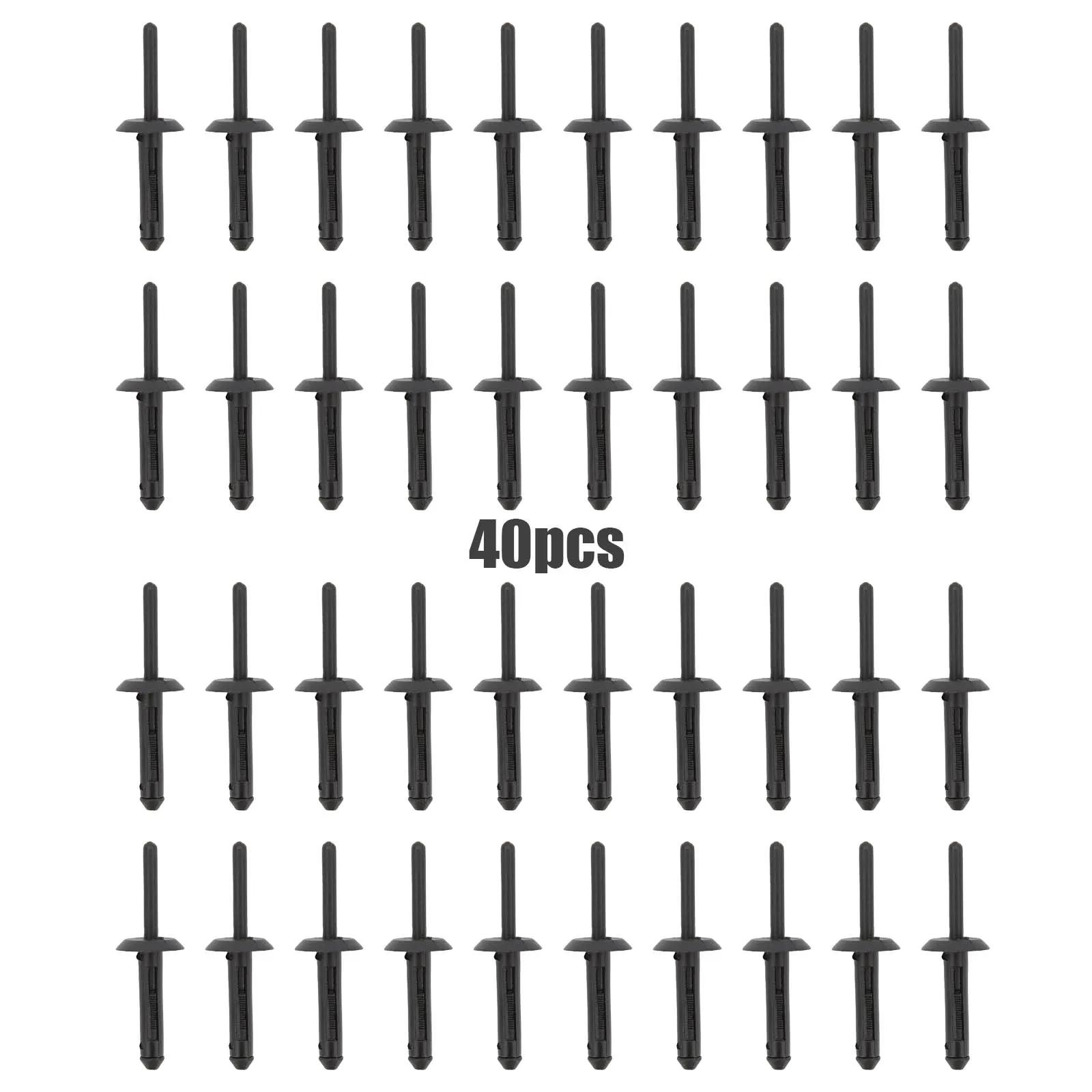 

40 шт. Пластиковые заклепки для бампера автомобиля, универсальные автомобильные крепежи, фиксатор, нажимная шпилька для BMW, Ford, Chrysler