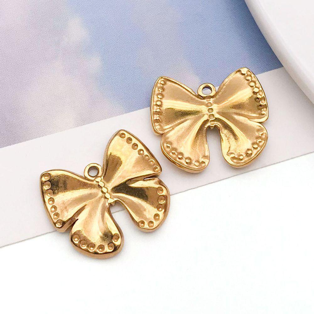 Stainless Steel Bow Pendant Charm for DIY Jewelry Bracelet/Necklace