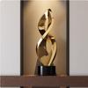 Abstract Art Sculptures Electroplated Gold Figurines Luxury Modern Ornaments Creative Aesthetic Living Room Home Decoration Gift