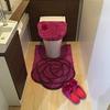 Senko S.D.S. Rose Toilet Mat, Elegant Purple, 95 x 60 cm, 18094