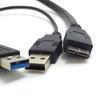 USB 3.0 A auf Micro B Adapterkabel USB 2.0 Stromversorgungskabel für Festplatten-SSD