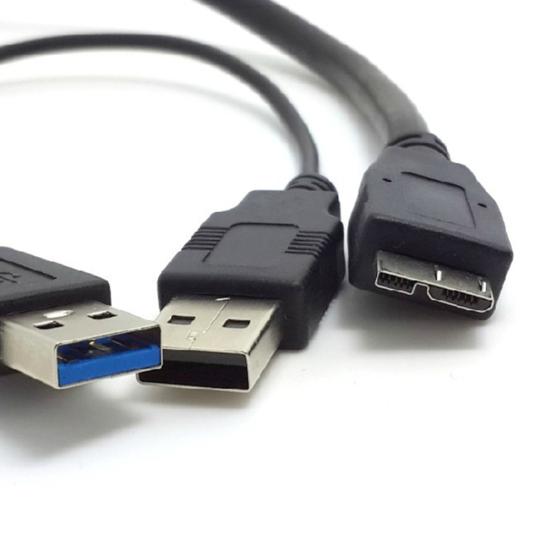 USB 3.0 A auf Micro B Adapterkabel USB 2.0 Stromversorgungskabel für Festplatten-SSD