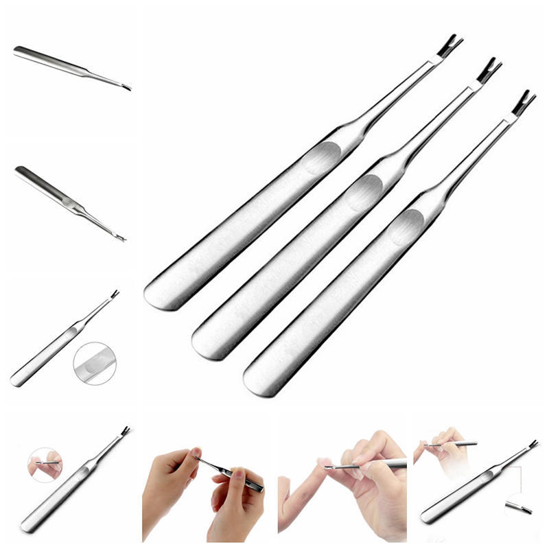 Stainless Steel Cuticle Pusher Trimmer Remover Pedicure Manicure Nail Art Tools