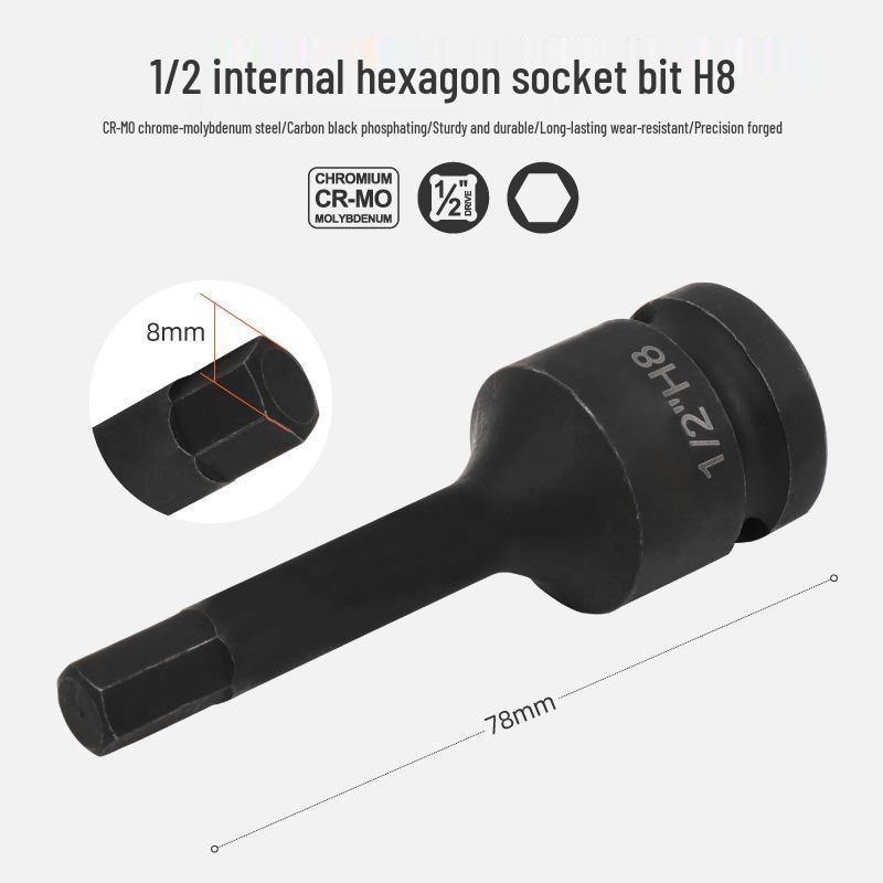 1/2" Electric Hex Socket Wrench and Screwdriver Bit Set