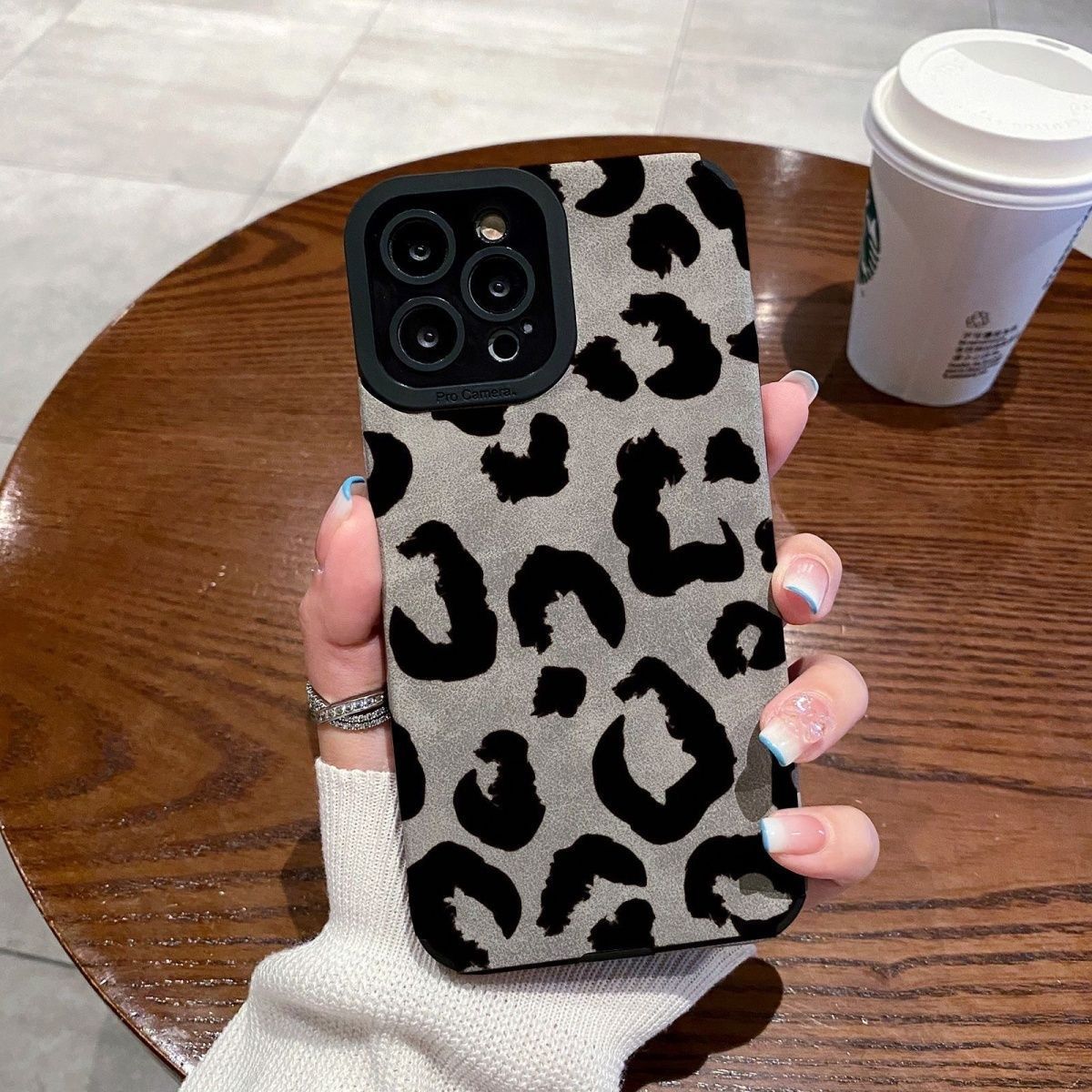 

Retro Suede Milk Print Leopard Print Suitable for New Apple 16promax Anti Fall Case 15iphone14 Apple 16
