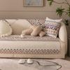 Luxury Sofa Covers Living Room Non-Slip Armrest Backrest Sofa Cushion  Universal Linen Ethnic Style Sofa Cushion Slipcover