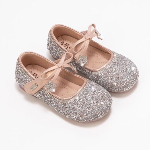 

Girl S Princess Shoes Glittery Rainbow Beautiful Autumn Kids Single Shoe Flat Mermaid Toddler Anti-Slip Children Shoe 23 розовый