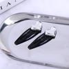 Cute Silver Heart Black Hair Barrettes 2/4Pcs Fashion Hair Pins for Women Sweet Side Hair Styling Accessories