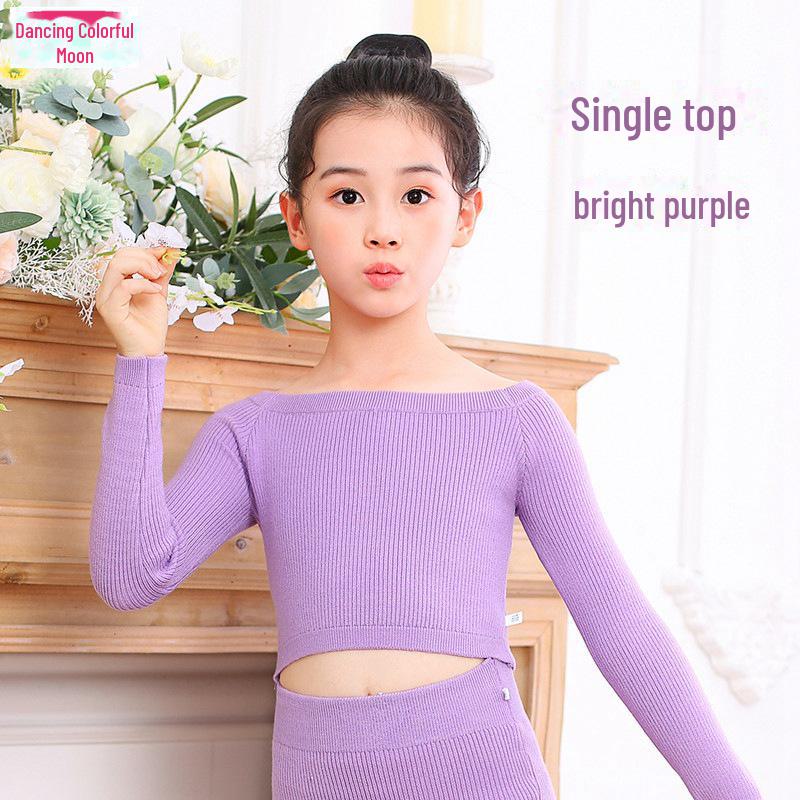 Children's Gray Winter Dance Sweater & Shawl - Stylish Exercise Jacket/Waistcoat for Girls