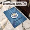 Crystal Velvet Rug Manchester City Print Custom Name Text Floor Mat Home Decor