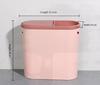 Trash Can for Home Use, High-Quality Bedroom Press-Type Trash Bin with Lid, Kitchen Bathroom Gap Paper Basket