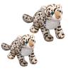 Cute Simulation Snow Realistic Leopard Plush Doll Three-dimensional Plushie Wild Animal Animal Soft Stuffed Doll Leopard