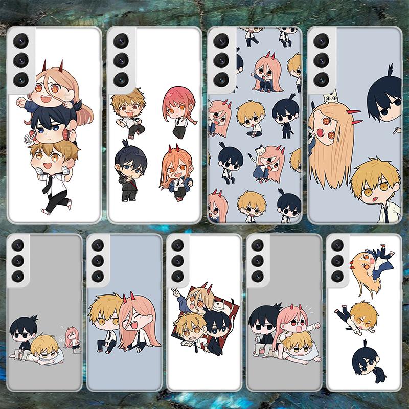 C-Chainsaw Mans Cute Soft Phone Case For Samsung Galaxy S24 S25 S23 S22 Ultra S21 Plus S20 FE S10 + S10E S25Ultra Pattern Capa