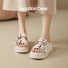 Augustine Platform Slippers Women's Summer Wear 2025 New Casual Muffin Soft-soled Beach with Skirt Sandals