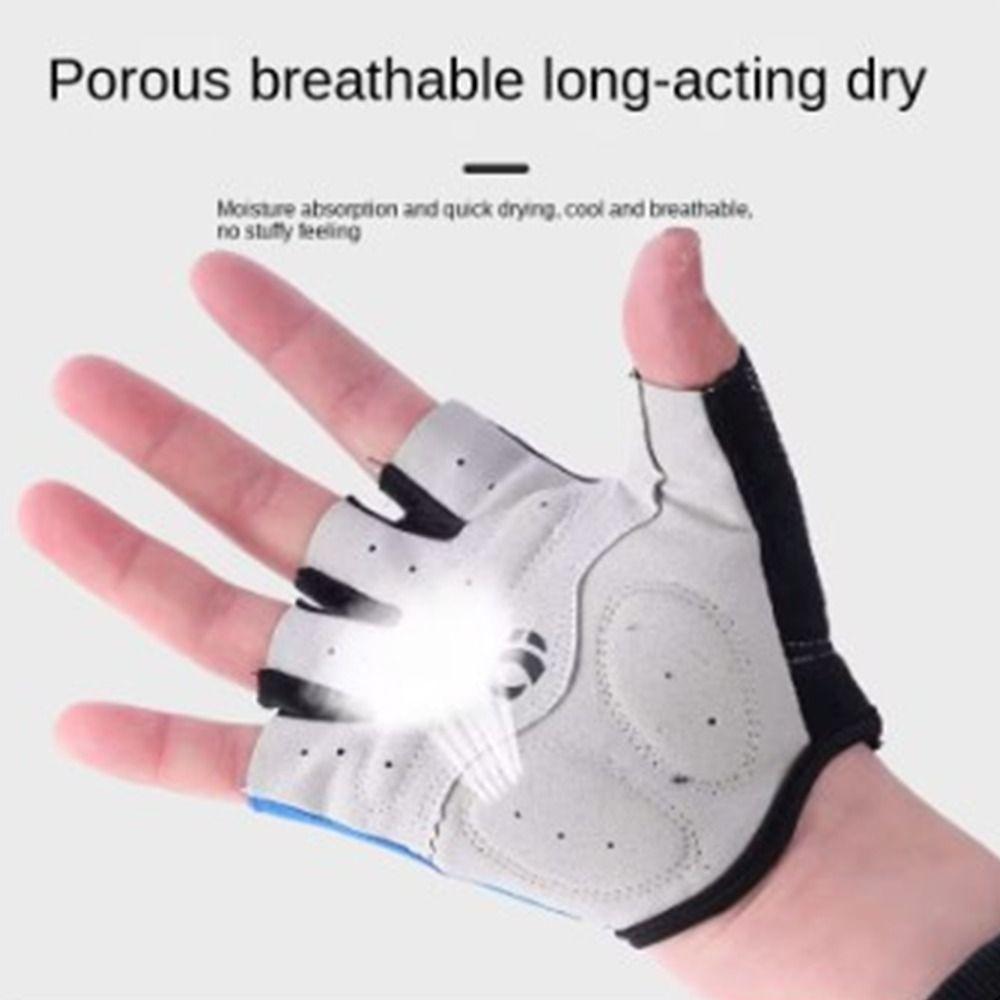 Anti-sweat Half Finger Cycling Gloves Anti Shock Road Bike Sports Gloves  Power Lifting
