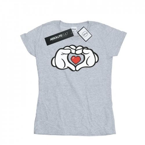 

Disney Womens/Ladies Mickey Mouse Heart Hands Cotton T-Shirt