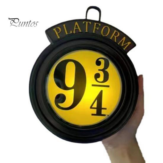 Lampă de noapte magică 9 3/4 Lumină de noapte suspendată 3D pentru iubitorii de film Ornament de perete strălucitor Decorare de petrecere tematică cu film